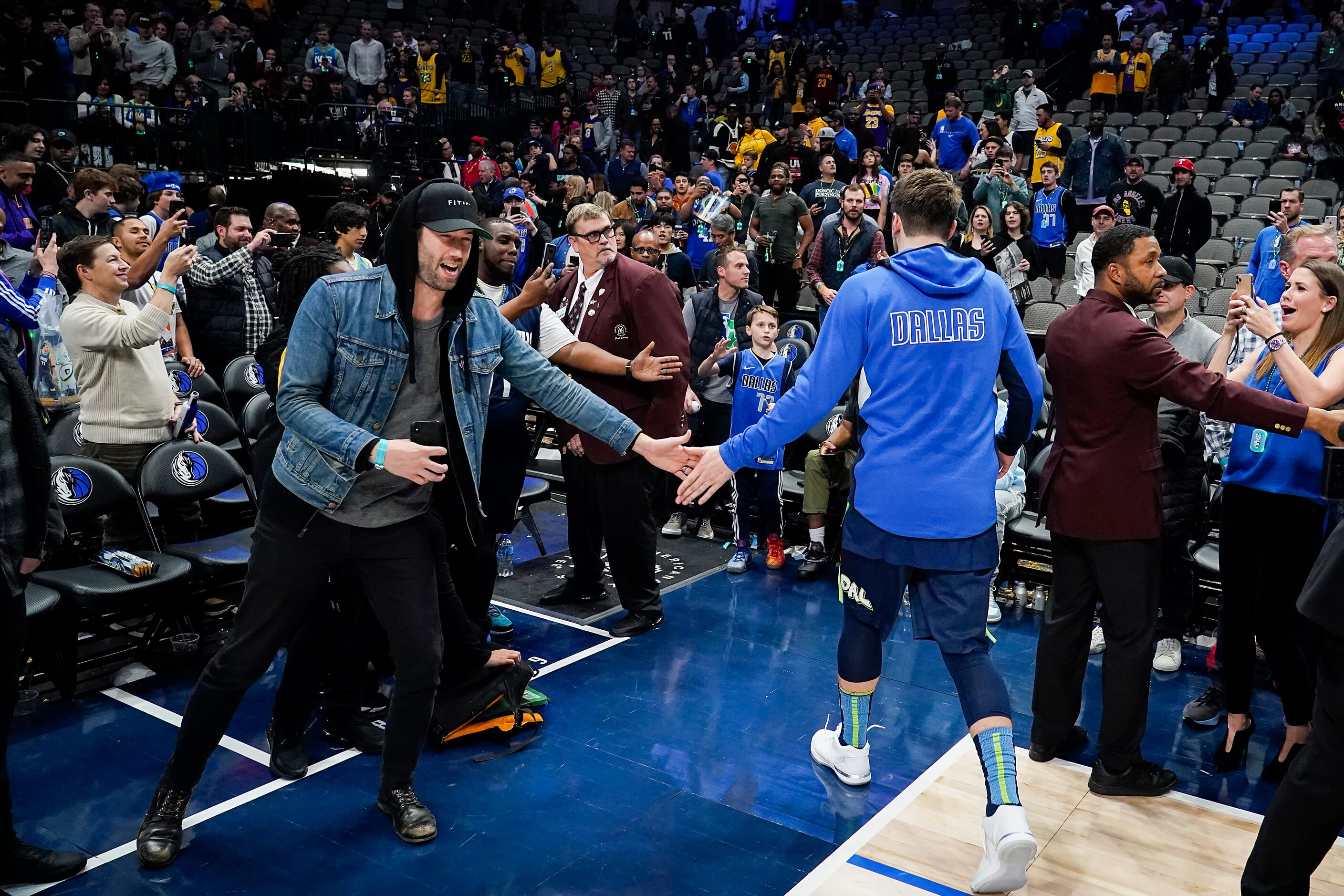 Dallas Mavericks guard Luka Doncic heads for the lockerrrom after the Mavericks 129-114 loss...