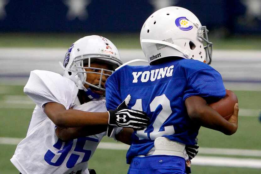 
File photo from a 2012 youth football tournament at Cowboys Stadium. 
