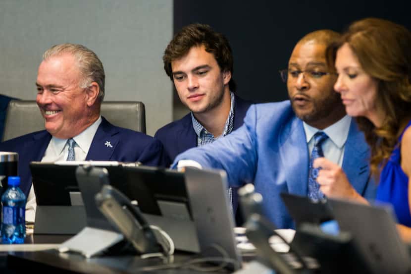 From left, CEO and Executive Vice President Stephen Jones, his son John Stephen Jones, VP of...