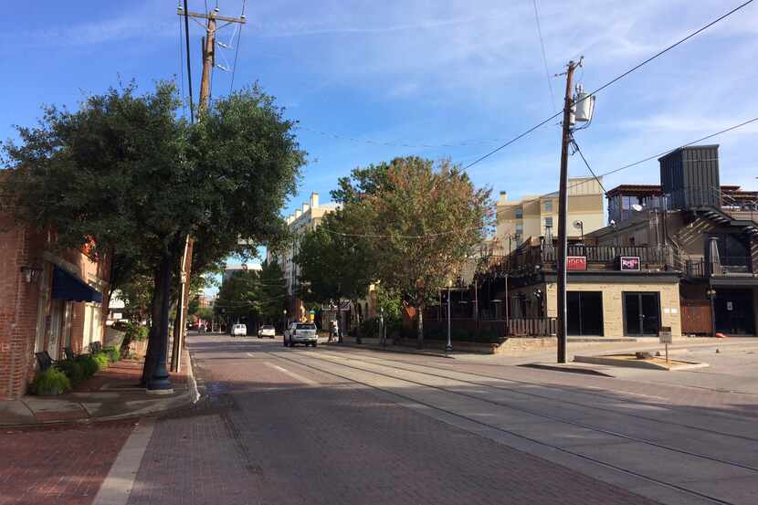  Uptown's McKinney Avenue is quiet during the day, but it's hopping with bargoers on weekend...