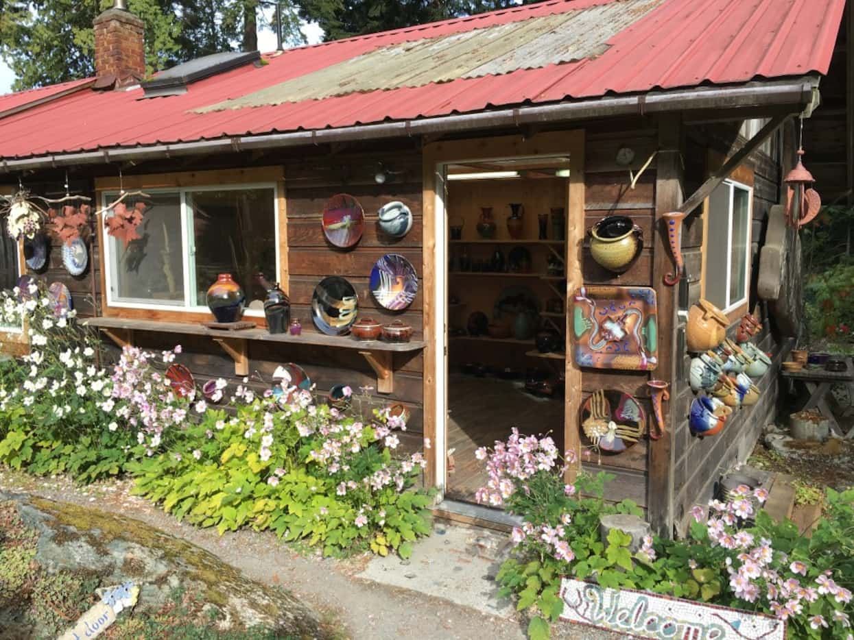 Orcas Island Pottery was founded in 1945. It features works by a dozen potters. 
