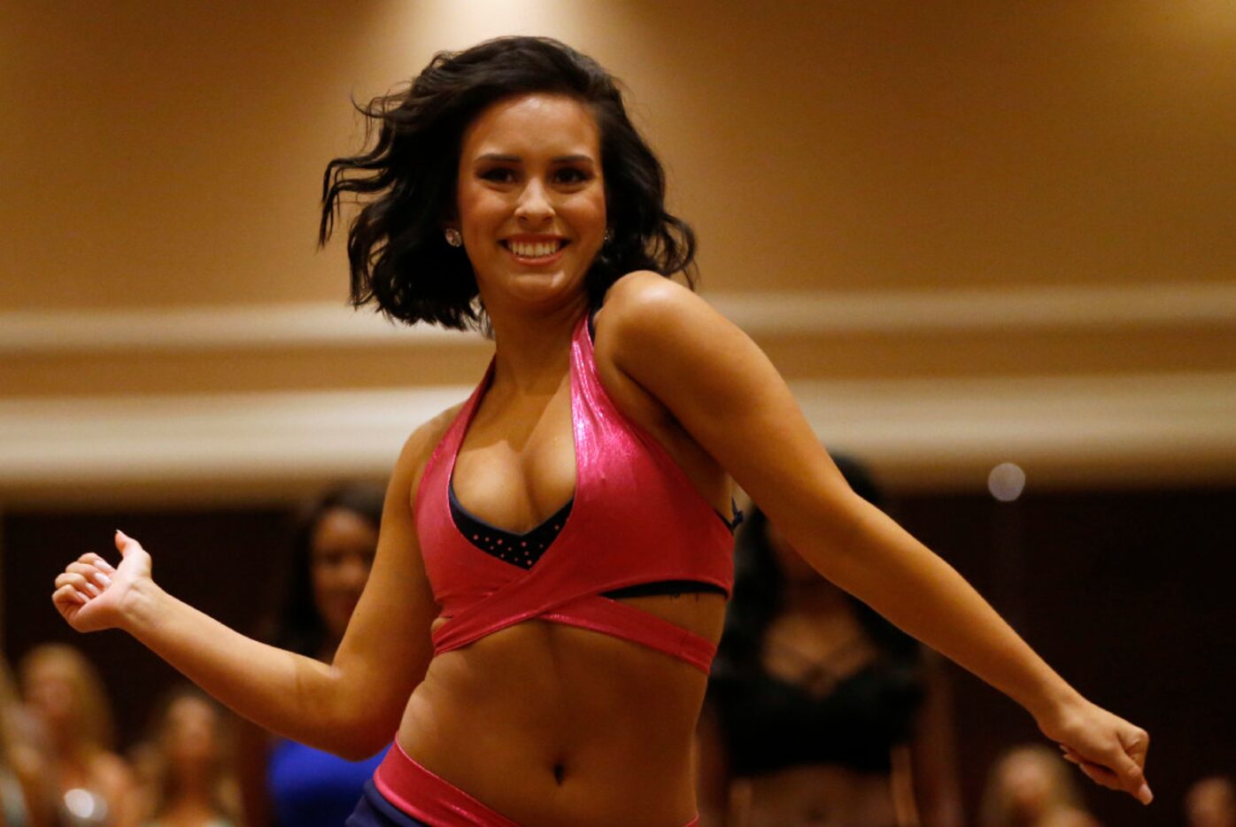 Cameron Resurreccion of Frisco dances during the first day of the Dallas Mavericks Dancers...