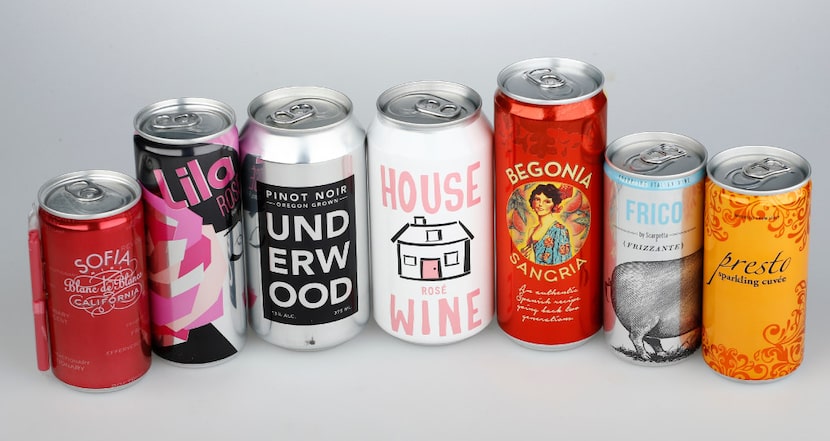 A selection of canned wines 