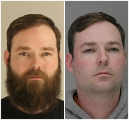 Austin Shuffield was first arrested March 21 (left) on the original misdemeanor charges. A...
