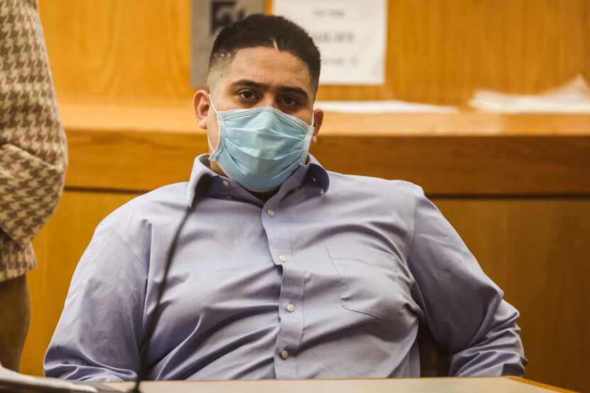 Armando Ricardo Navarro waits for his capital murder trial to start in Judge Brandon...