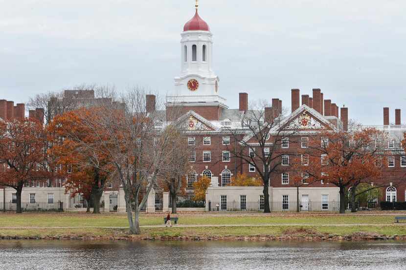 FILE - This Nov. 13, 2008 file photo shows the campus of Harvard University in Cambridge,...