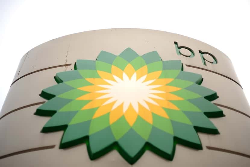 (FILES) In this file photo taken on February 01, 2011 the BP logo is pictured at a petrol...