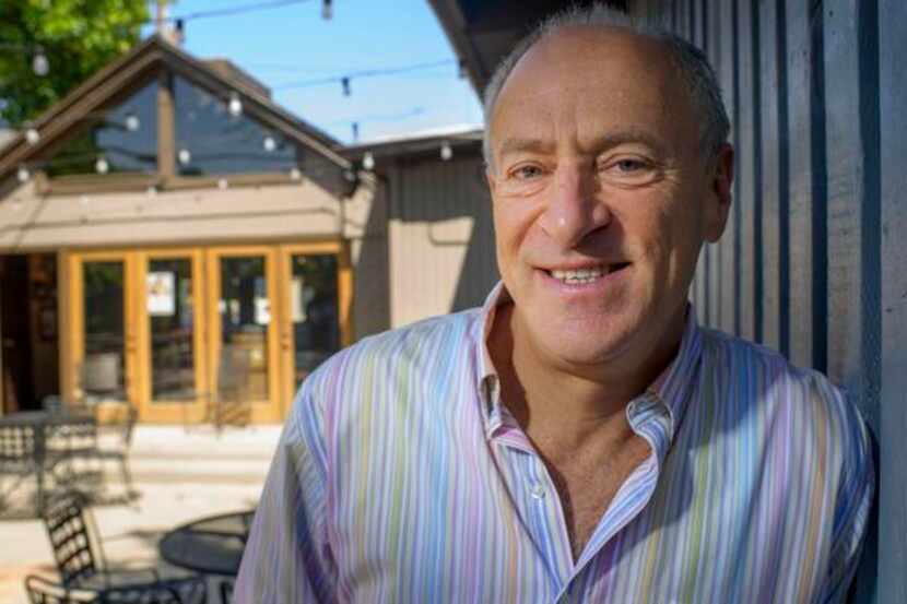 
Eric Nadel, radio broadcaster for the Texas Rangers, poses for a portrait at The Vagabond,...