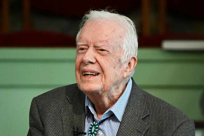 Former President Jimmy Carter taught Sunday school at Maranatha Baptist Church in Plains,...