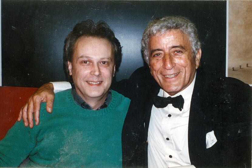 David Brawley with Tony Bennett at the singer's New York apartment where Brawley had catered...