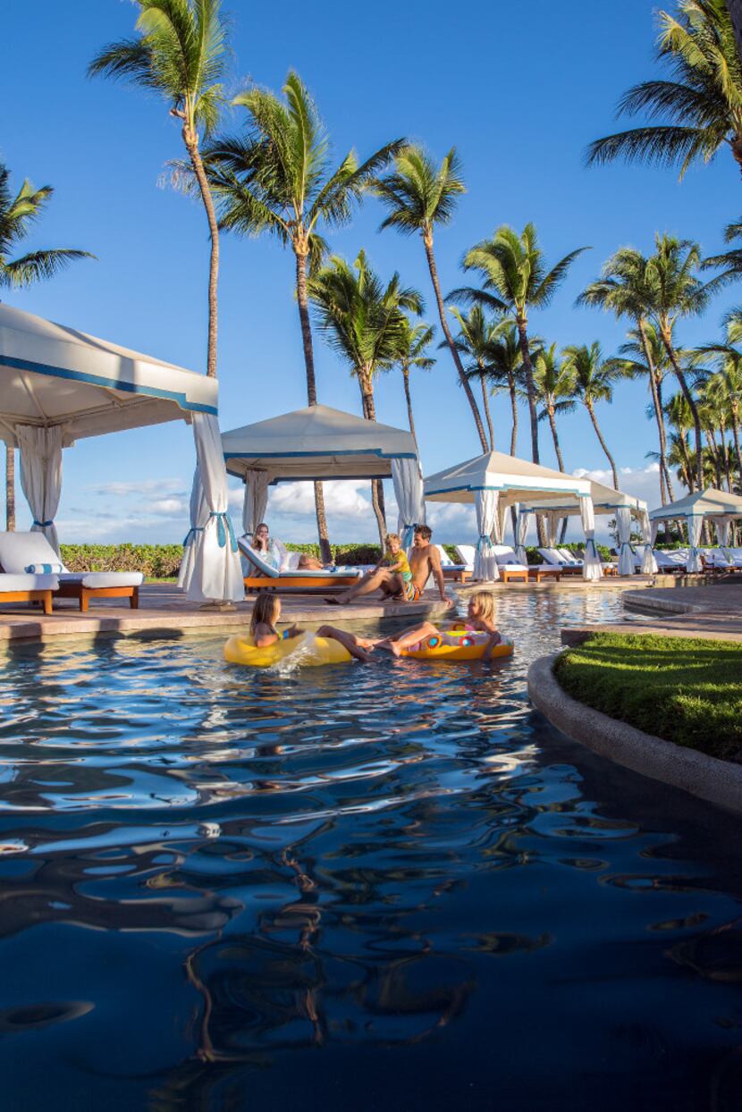 The lazy river at the Grand Wailea resort in Maui, Hawaii