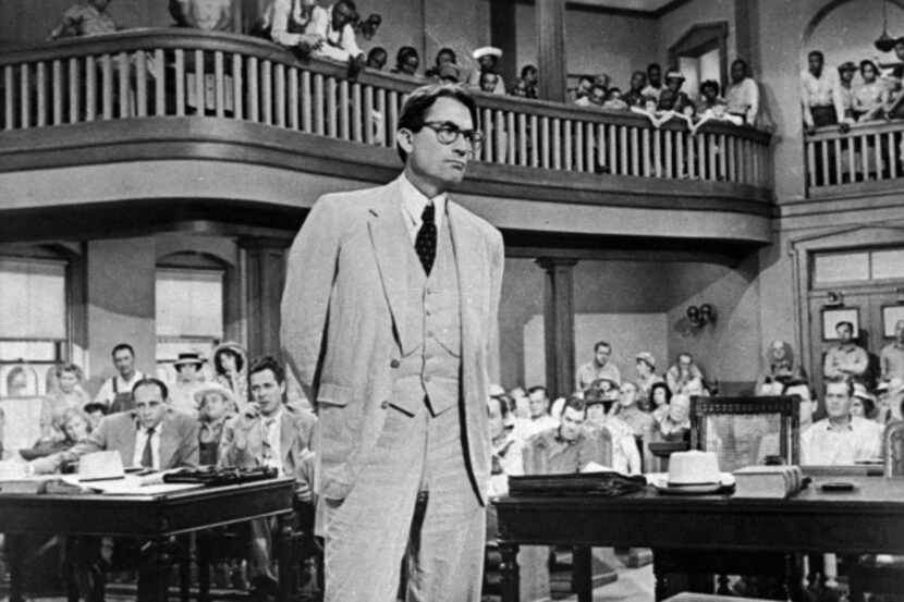 Gregory Peck played Atticus Finch in the 1962 movie version of "To Kill a Mockingbird."