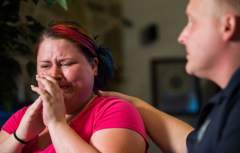 Megan and Josh Ragan get emotional as they talk about their daughter Anistyn.