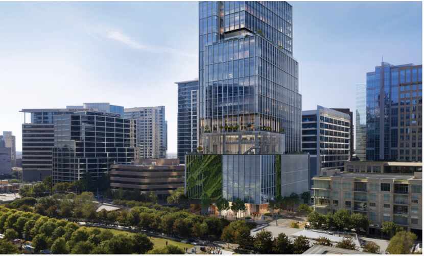 Bank of America leased 238,000 square feet in the Parkside Uptown tower under construction...