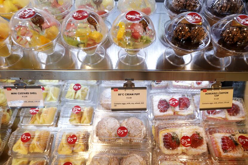 Some of the treats available at 85°C Bakery Cafe in Frisco