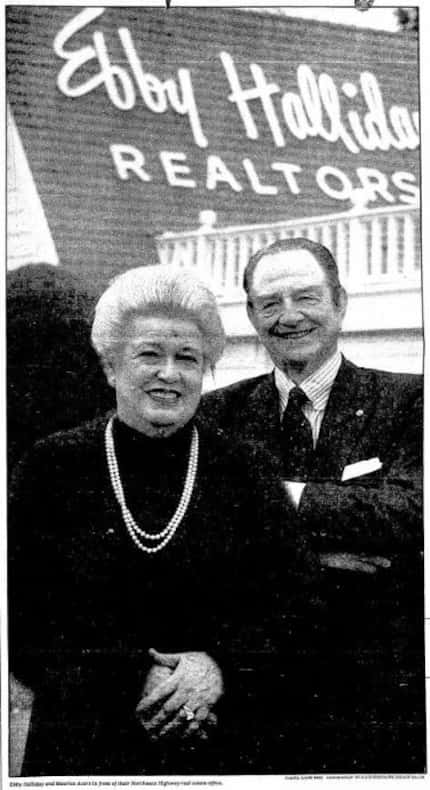 Ebby Halliday pictured next to her husband, Maurice Acers. Published in The Dallas Morning...