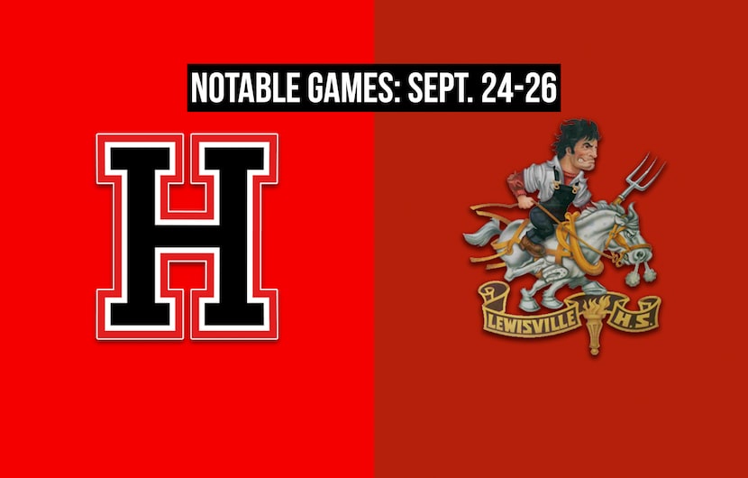 Notable games for the week of Sept. 24-26 of the 2020 season: Rockwall-Heath vs. Lewisville.