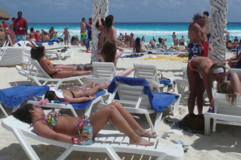 This year’s spring break crowd flocked to Cancun from as far away as Massachusetts, Canada...