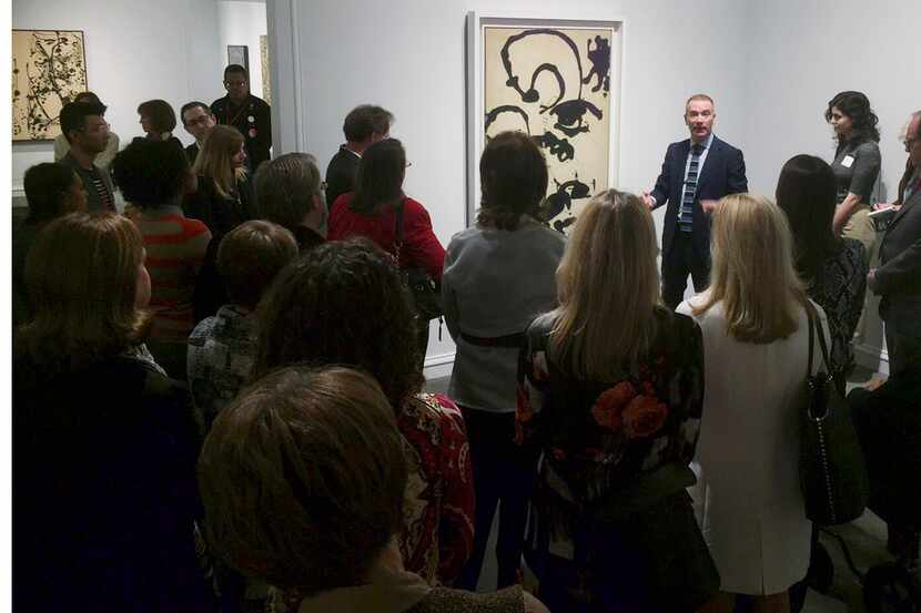  Gavin Delahunty talks about Jackson Pollock's Number 26, 1951 at the Dallas Museum of Art's...