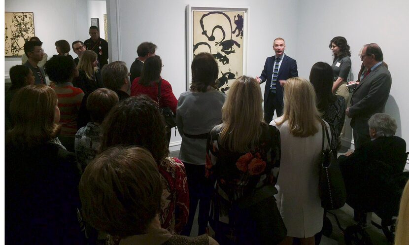  Gavin Delahunty talks about Jackson Pollock's Number 26, 1951 at the Dallas Museum of Art's...