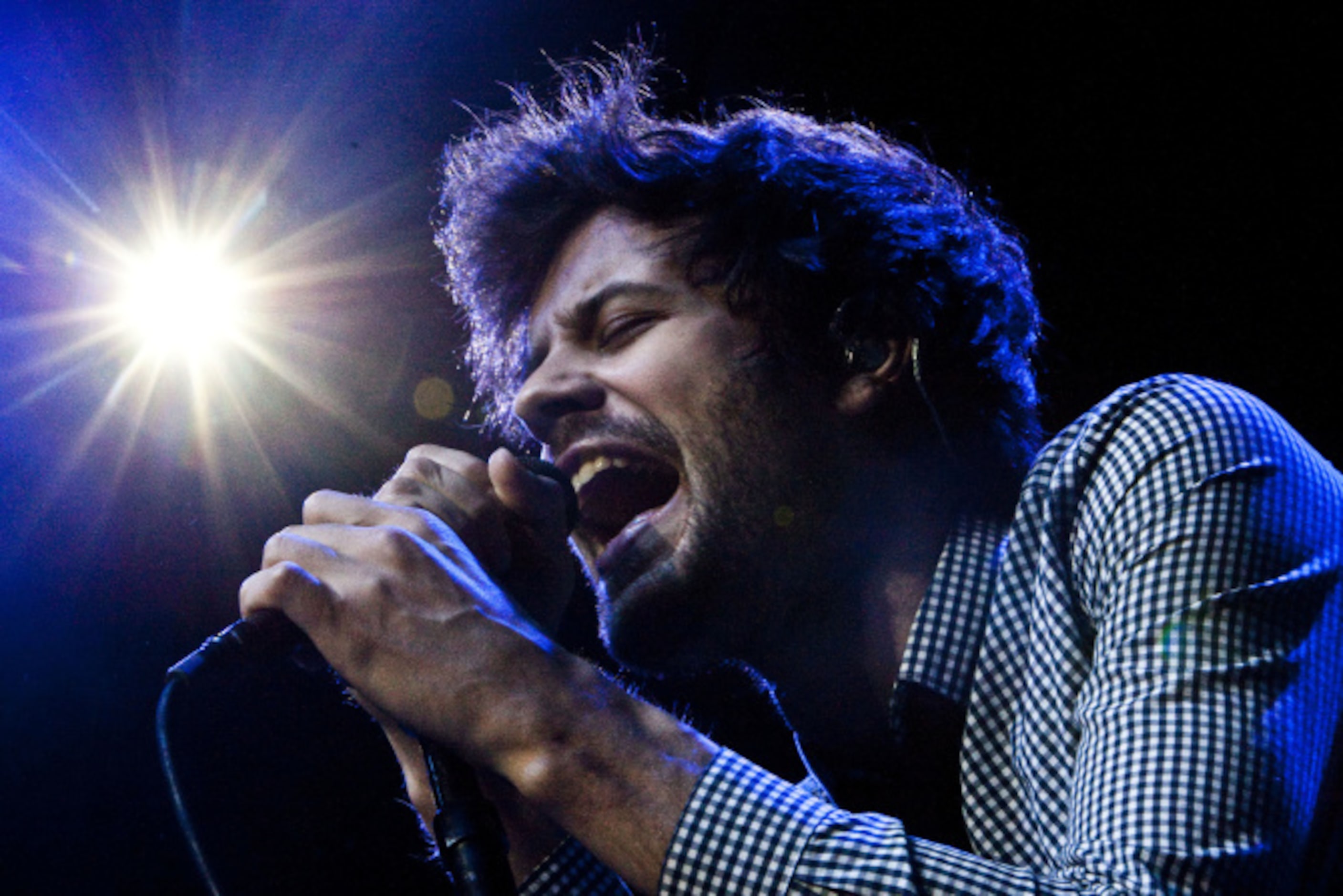 Passion Pit vocalist Michael Angelakos performs during the "How the Edge Stole Christmas"...