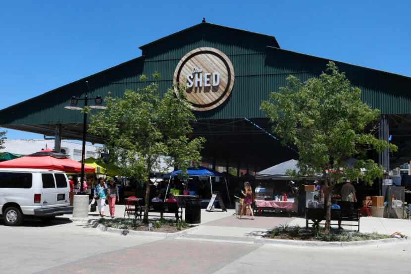 Exterior view of The Shed at the Dallas Farmers Market. (Ron Baselice/Staff Photographer)