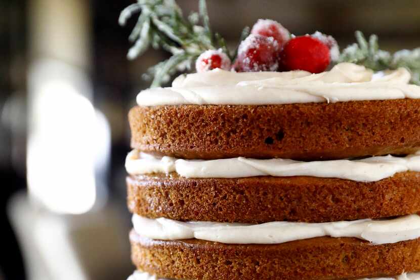 Gingerbread Layer Cake with Spiced Cream Cheese Icing  is made with buttermilk and sour...