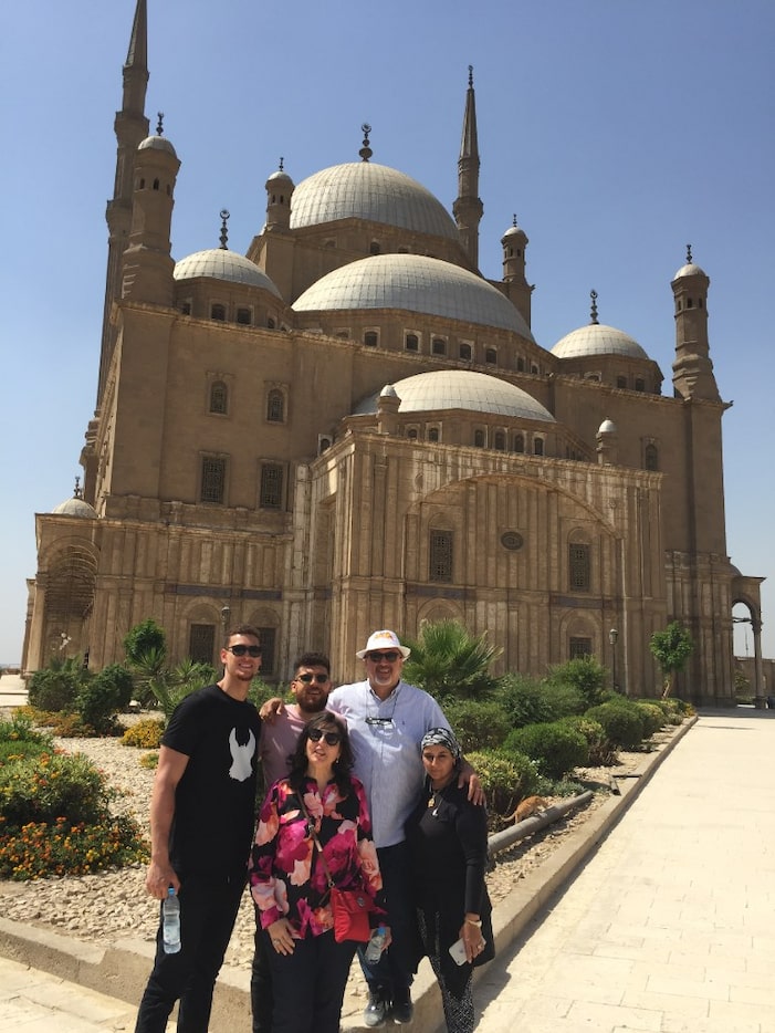 Dallas Mavericks forward Dwight Powell visited childhood friend Omar Nazmi and his family...