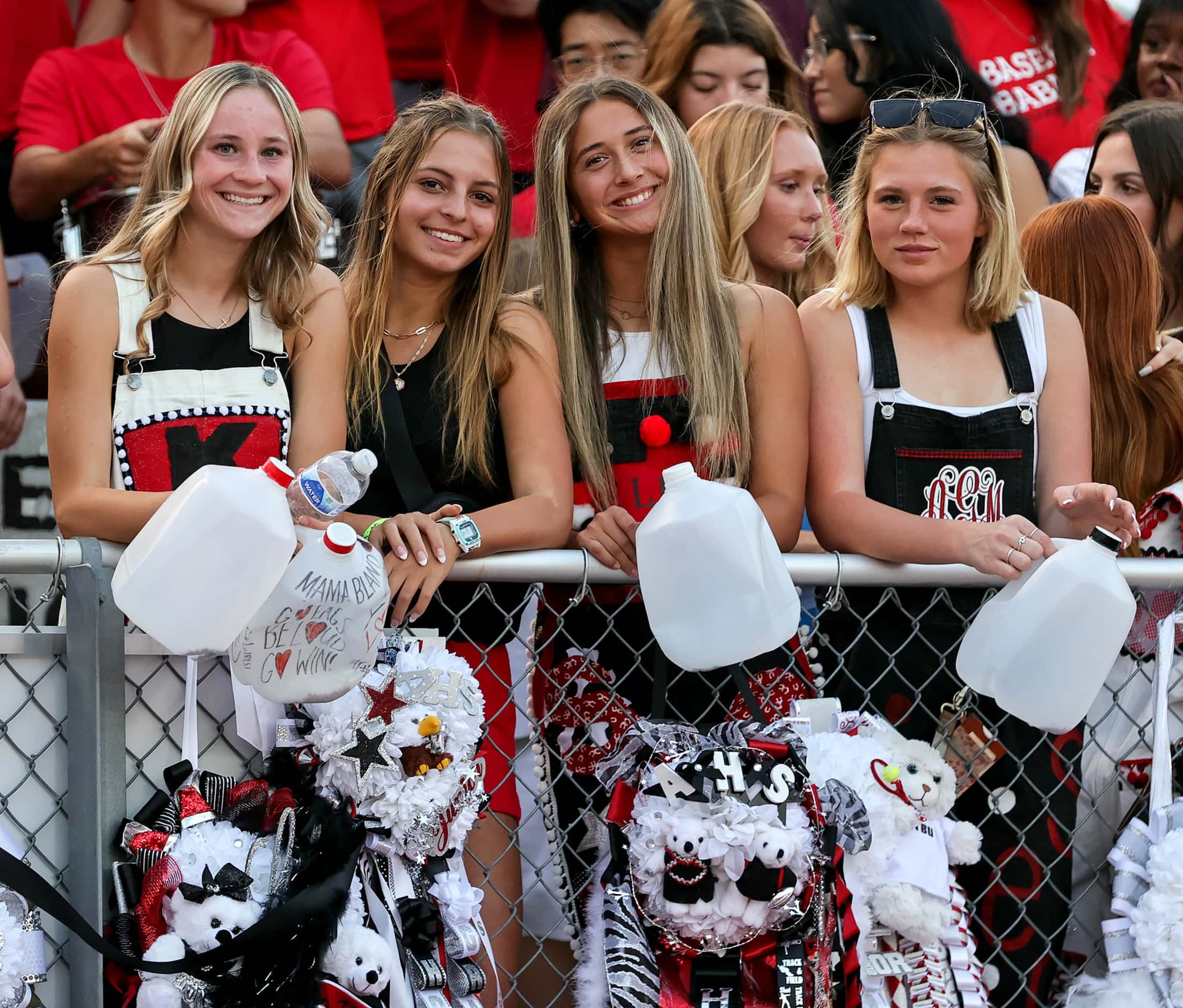 Argyle students get ready for their game against Lake Dallas  in a District 3-5A Division II...