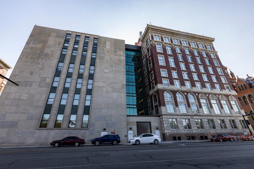 The west-facing side of the newly renovated Dallas County center 
on Aug. 2, 2022.