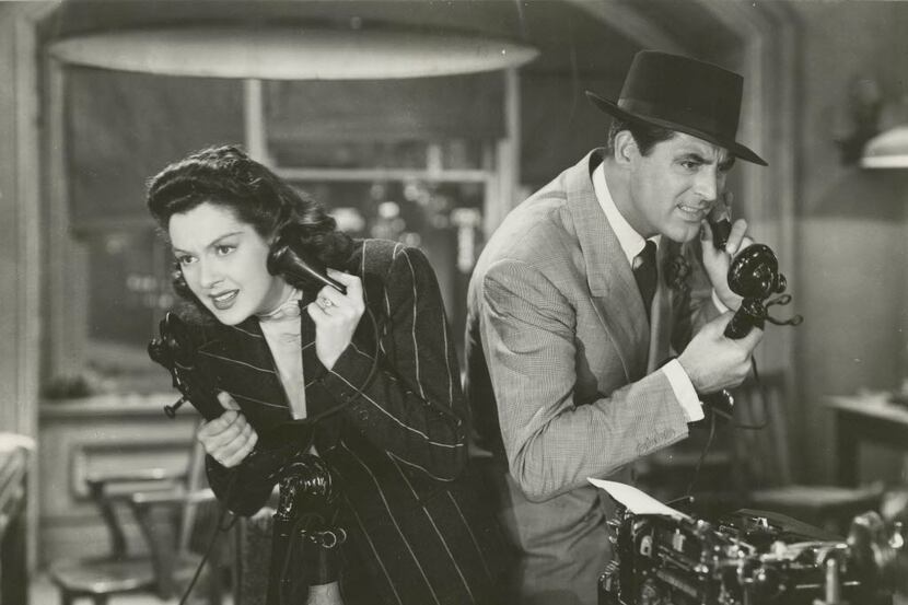 Rosalind Russell and Cary Grant star in the 1940 film "His Girl Friday." 
