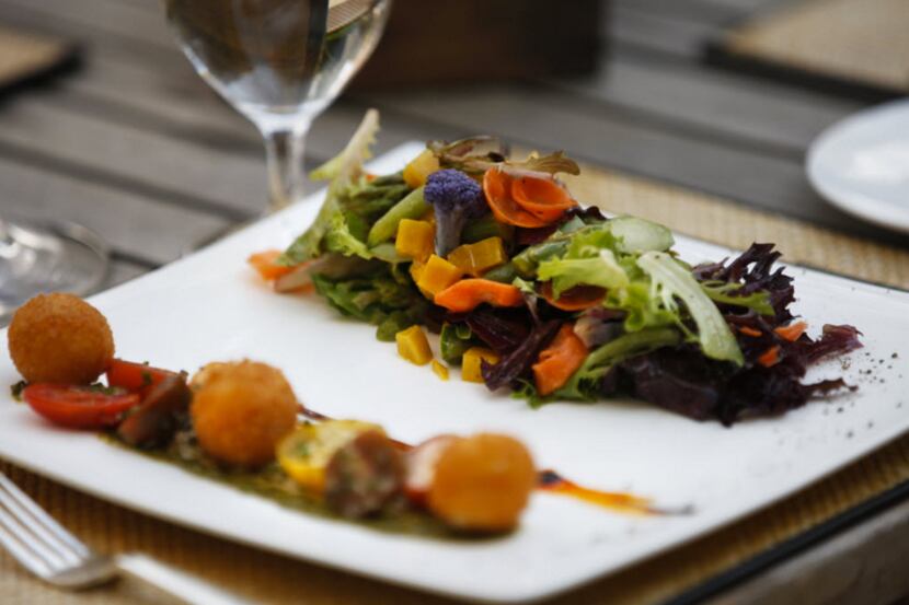 Here's a 2012 dish: Chef Dean Fearing's Farm to Fearing's Vegetable Salad, made with Paula's...
