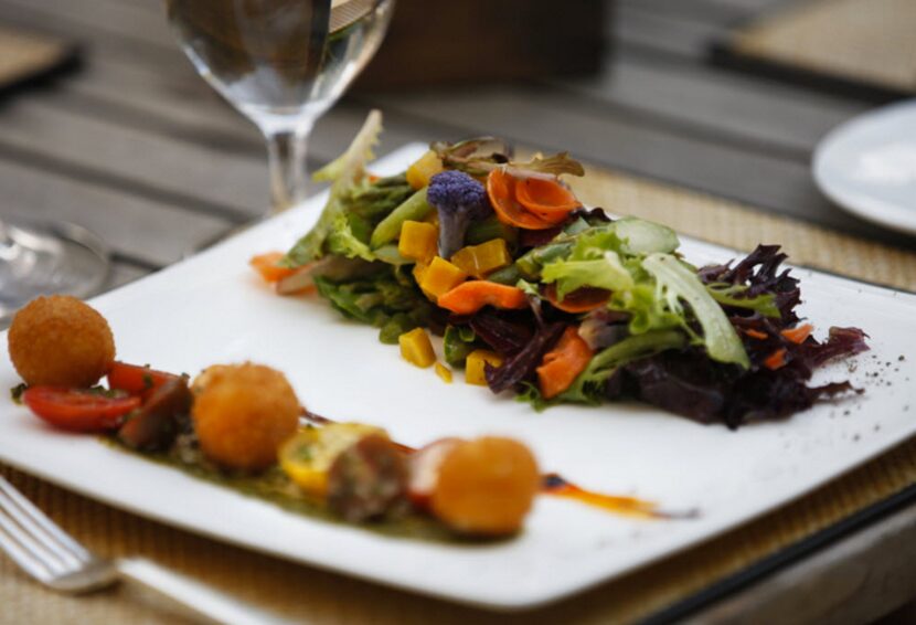 Here's a 2012 dish: Chef Dean Fearing's Farm to Fearing's Vegetable Salad, made with Paula's...