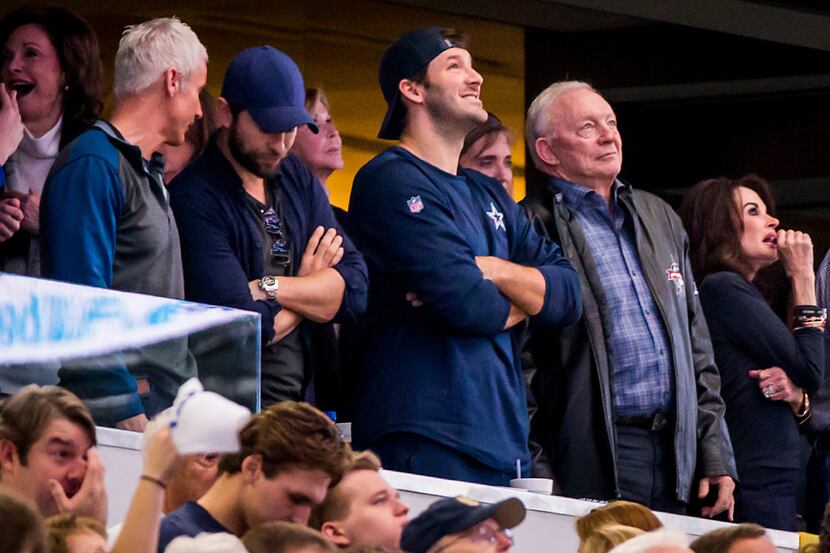 FILE - Tony Romo watches the UIL Class 5A Division I state football championship football...