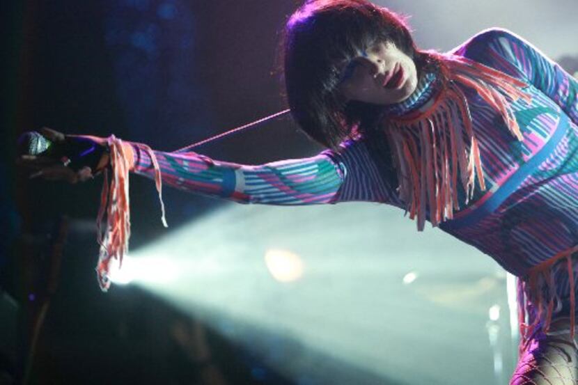 Seen here in 2009 while performing at the Austin City Limits Music Festival, Karen O and the...