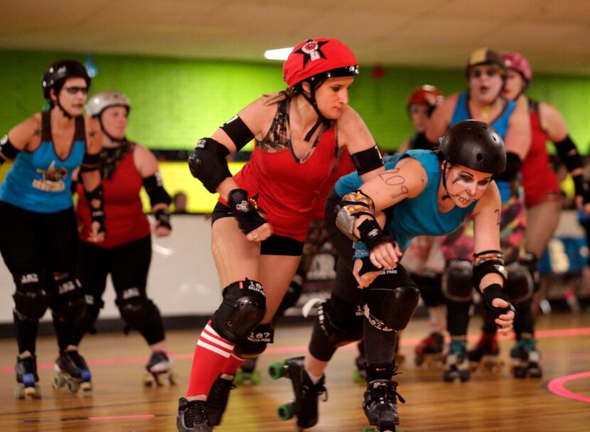 Teams La Revolucion and Ruby's Revenge battled it out during an Assassination City Roller...