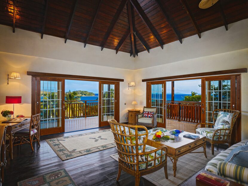 The largest of the Bequia Beach Hotel's 58 rooms is the 4,860-square-foot Estate Villa,...