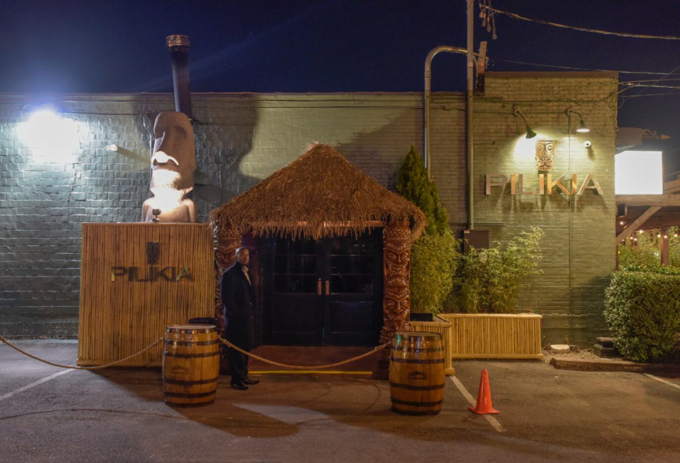 The entrance to Pilikia, a tiki bar on Ross Ave., open in the former Three Sheets location.