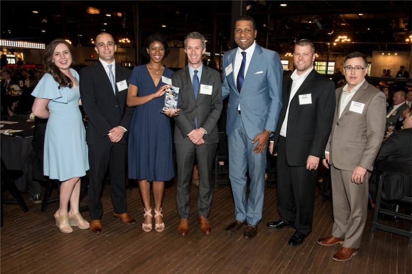 The Beck Group's Dallas team celebrated winning an award for contributions to the...