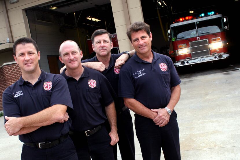Brothers Craig Caudle, Ken Caudle, Lt. Bob Caudle and Jim Caudle are all Irving firefighters. 
