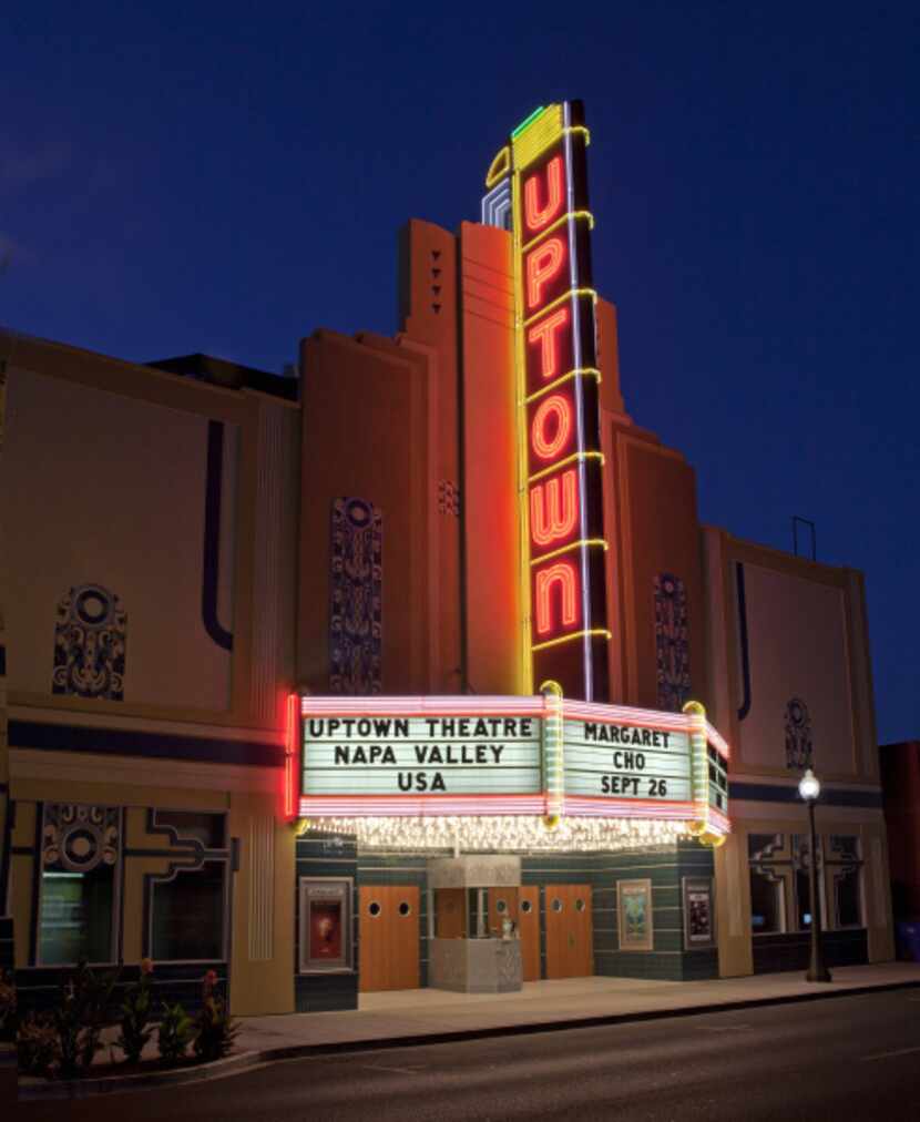 The refrurbished Uptown Theater located in the Napa's "West End" is a hopping nightime venue...