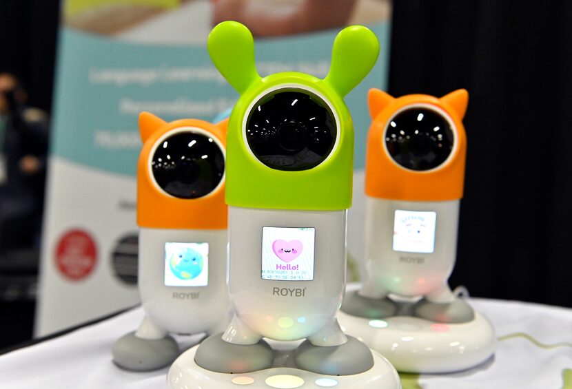 Roybi robots are AI-powered educational robots for children.  (Photo by David Becker/Getty...