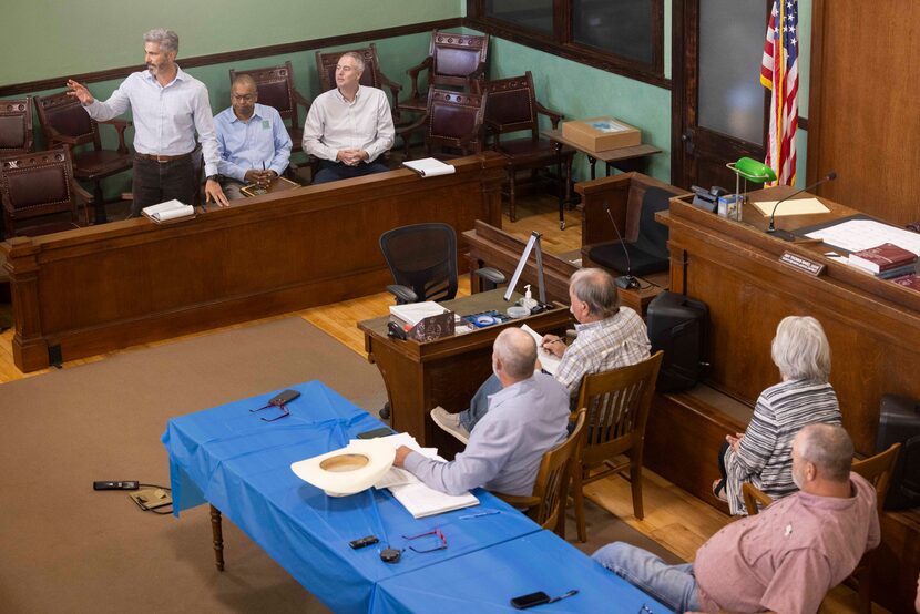 (From left) David Yoskowitz, Texas Parks & Wildlife Department executive director, speaks as...