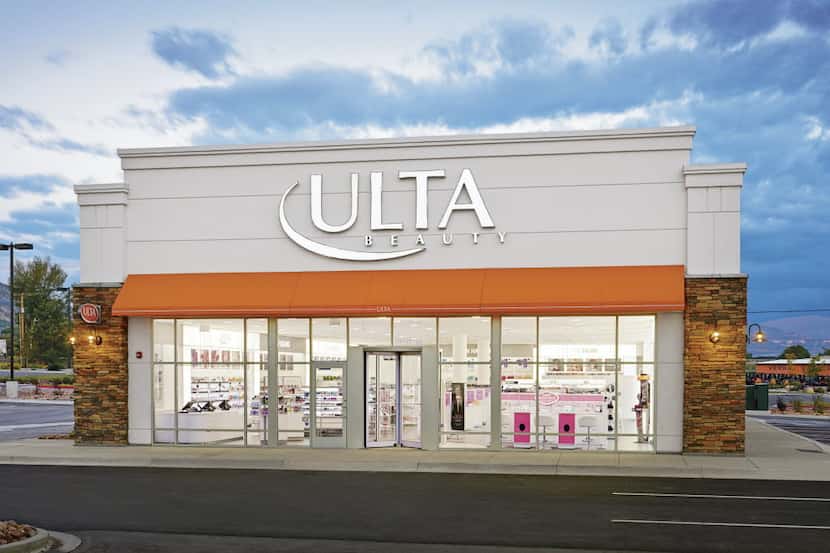 An Ulta store exterior and the Ulta Brow Bar and credit Ulta.