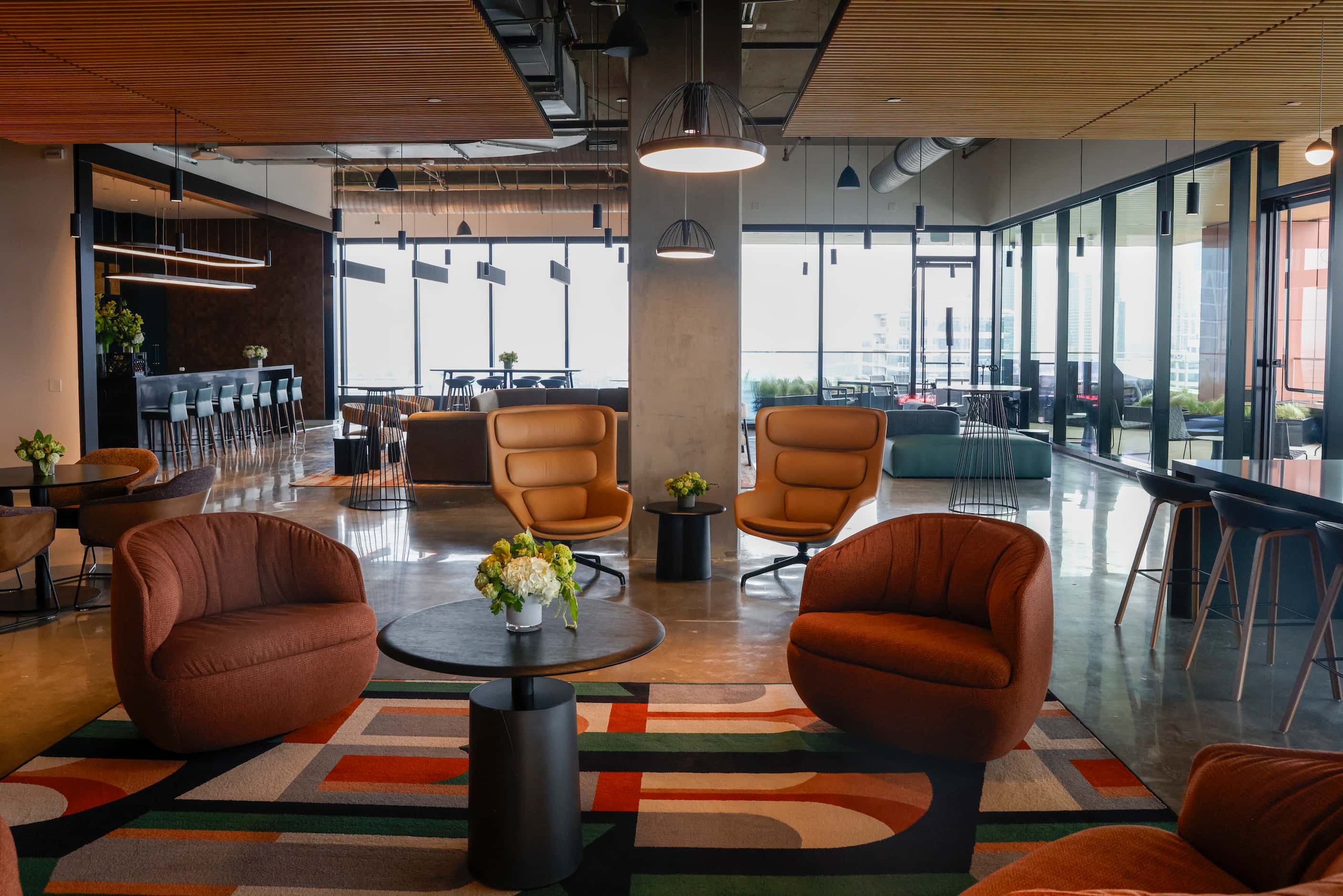The penthouse level at The Quad office building includes "The Quad Club," an amenity level...
