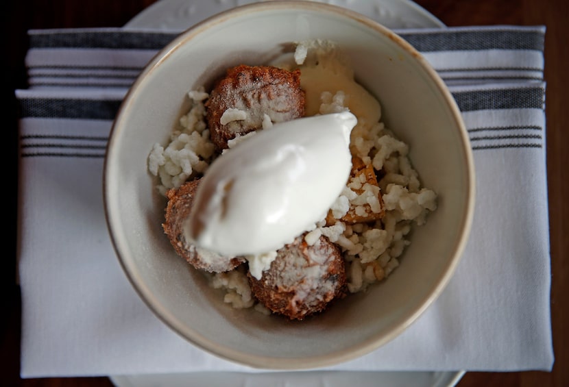 A red beans & rice dessert at Fixe