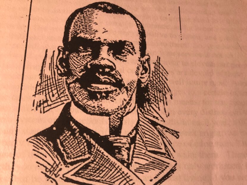 This turn of the century drawing of John Johnson from a newspaper is the only known image of...