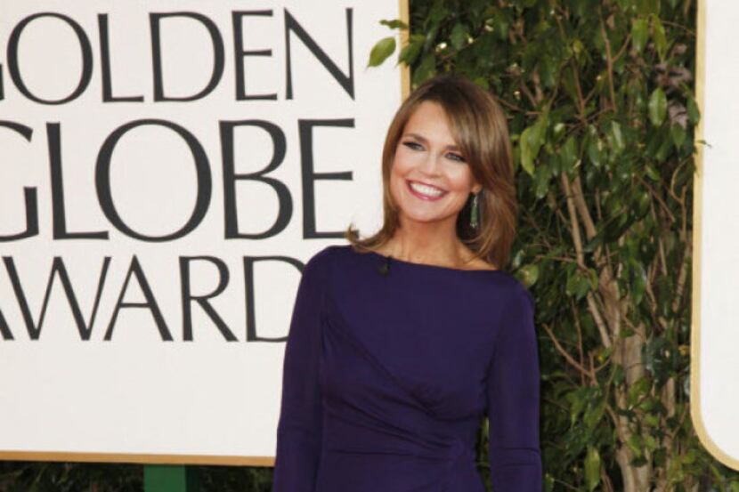 Savannah Guthrie arrives for the 70th Annual Golden Globe Awards.