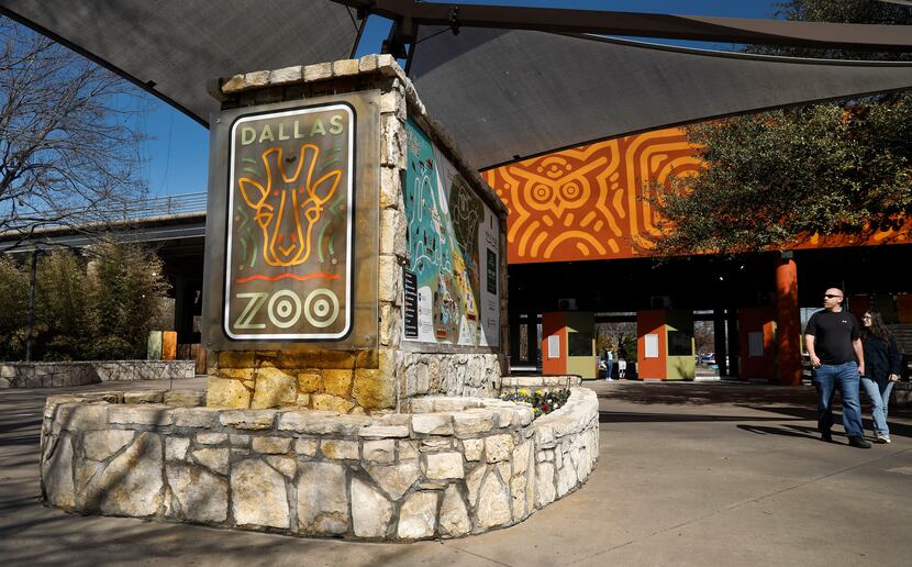 The main entrance past ticketing at the Dallas Zoo, February 9, 2023.