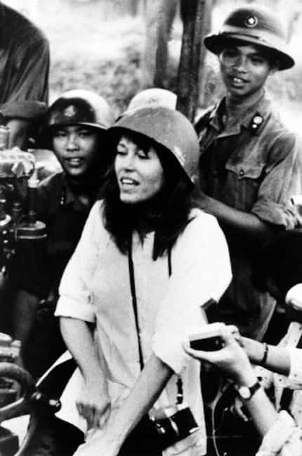In this July 1972 file photo, American actress and activist Jane Fonda is surrounded by...